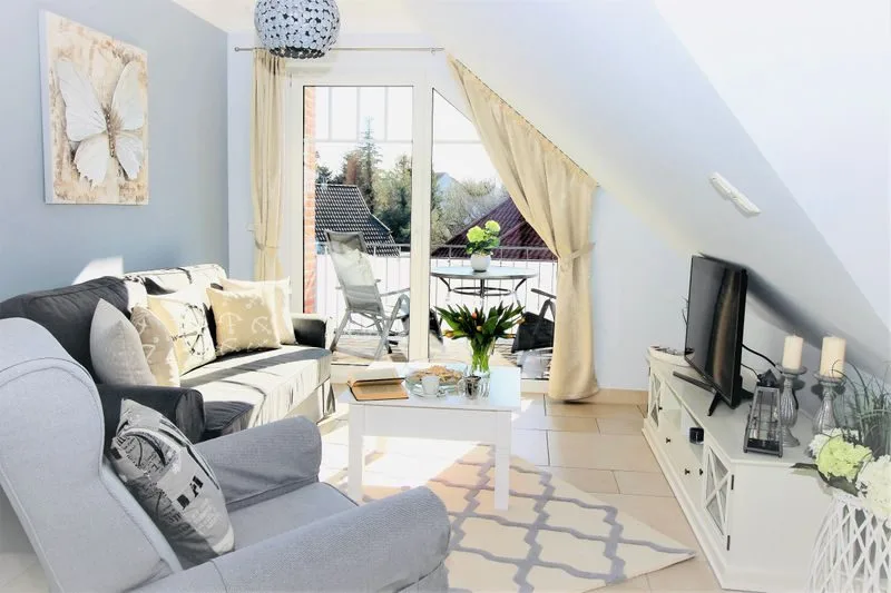 Modernes Badezimmer der StorchenSuite Zingst