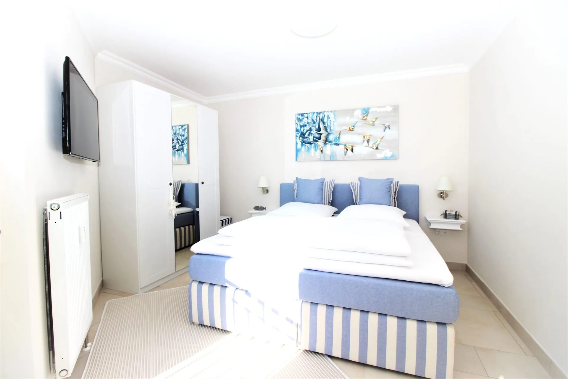 Eingangsbereich der Dachgeschoss-Suite Villa Seeluft